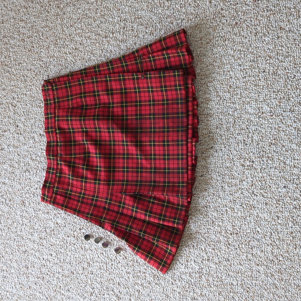 Inner Visions Wrap Kilt, vintage.  Red plaid, size 12